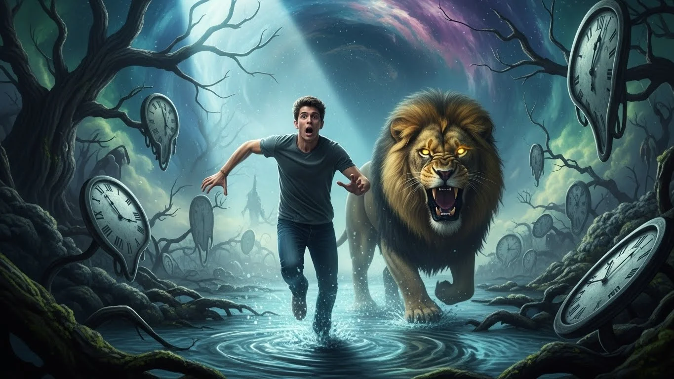 escaping from lion in dream meaning