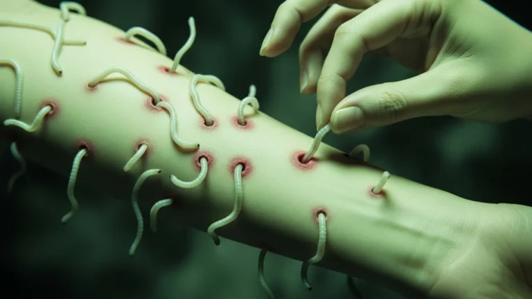 pulling worms out of skin dream meaning