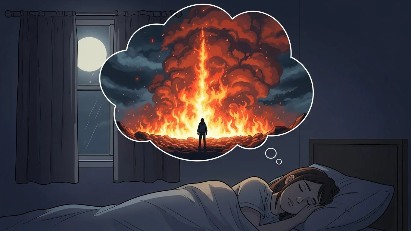 seeing fire in dream meaning
